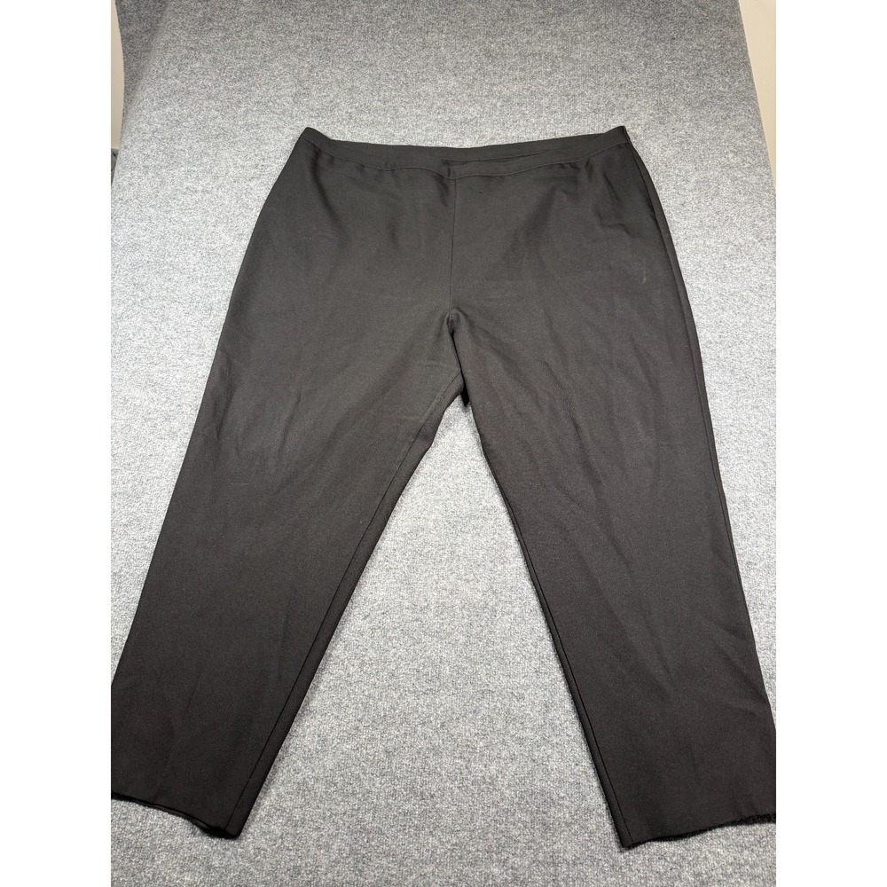 Bend Over Pull On Ankle Pants Womens 34W Black High Rise Rodeo Wide Leg Made USA
